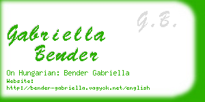 gabriella bender business card